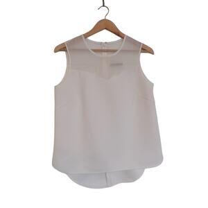M&S Per Una Speziale white knit top size Small sleeveless